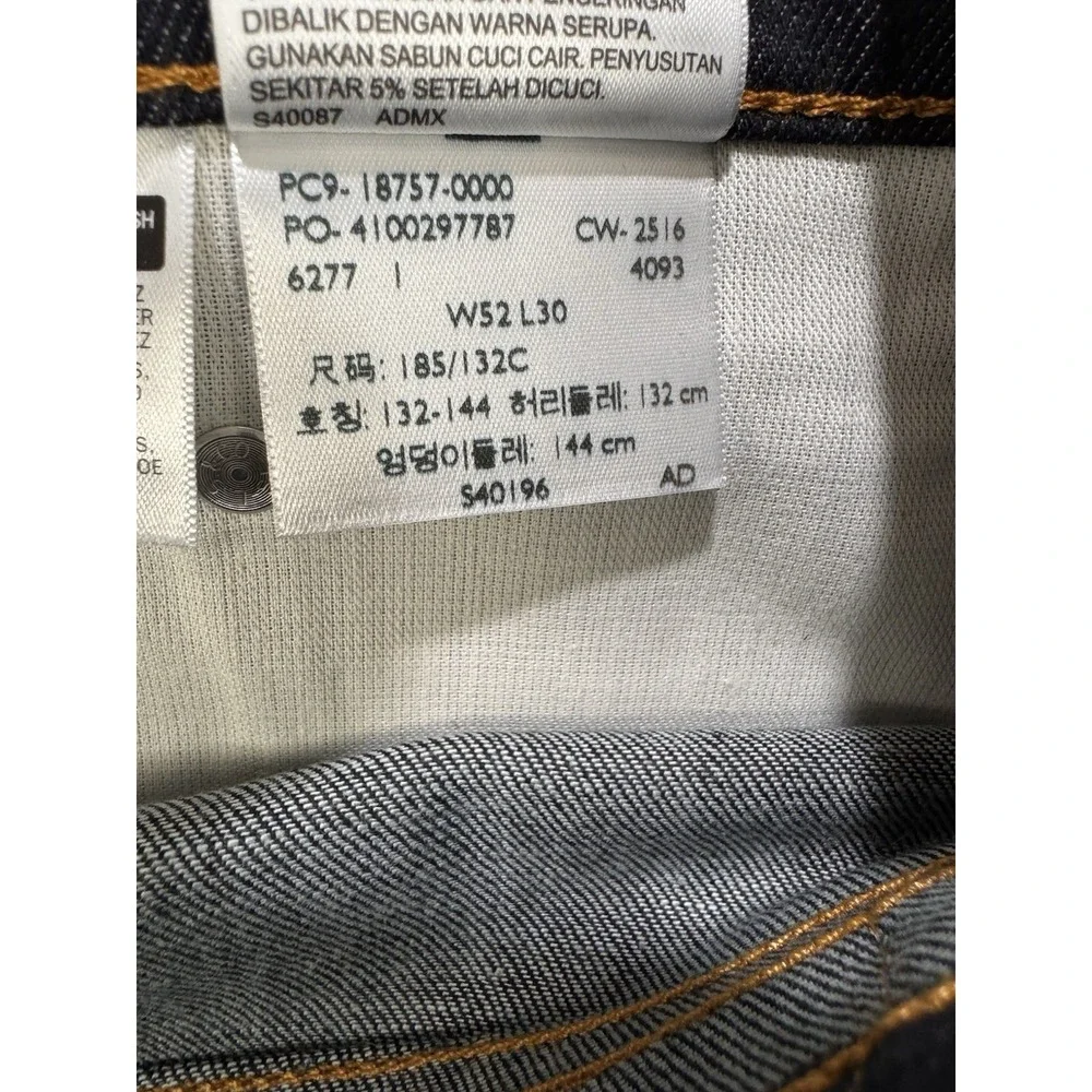 Levis 541 Jeans Men 52x30 Big and Tall Blue Athletic Fit Denim Dark Wash‎ NWT